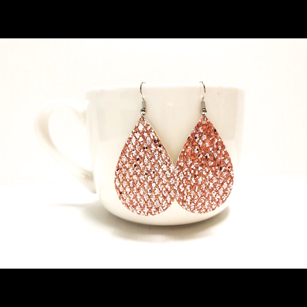 Faux leather earrings